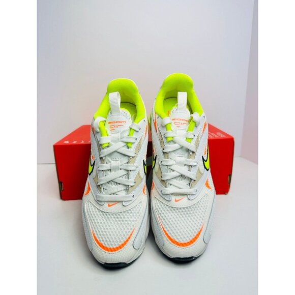 7 Women’s Nike Zoom Air Fire white neon volt CW3876-104 Sneakers Shoes - Picture 7 of 8